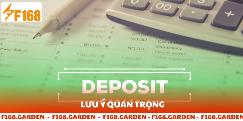 Lưu ý quan trọng khi nạp tiền F168